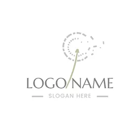 Dandelion Logo Circle Arrow and Unique Dandelion logo design
