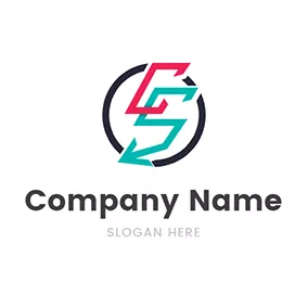 Sc Logo Circle Arrow Letter C S logo design