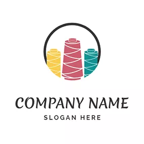 Handmade Logo Circle Bobbin Sewing Handmade logo design