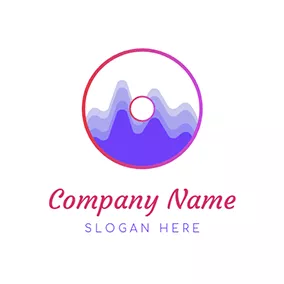 Mixer Logo Circle CD and Sound Wave logo design