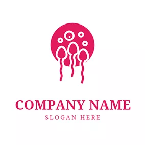 Virus Logo Circle Cell Simple Virus logo design