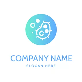 Virus Logo Circle Creative Virus Cell logo design