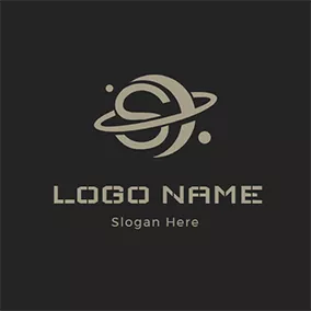 Saturn Logo Circle Crescent Letter S Saturn logo design