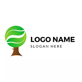Oak Tree Logo Circle Crown Oak Tree logo design
