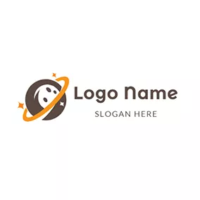 Planet Logo Circle Galaxy Planet Saturn logo design
