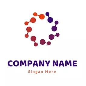 Biology Logo Circle Gradient Science logo design