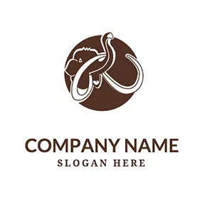Mammoth Logo Circle Ivory and Abstract Mammoth logo design