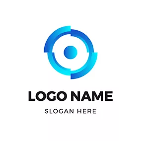 Mechanical Logo Circle Mechanical Tech Futuristic logo design
