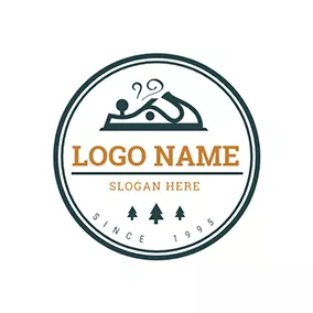 Woodworking Logo Circle Plane Woodworking logo design