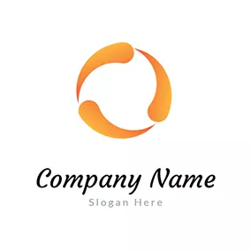 Water Drop Logo Circle Simple Bright Rotative logo design