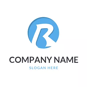 Rb Logo Circle Simple Letter R B logo design