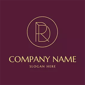 Dr Logo Circle Stereoscopic Letter D R logo design