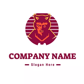 Devil Logo Circle Stripe and Devil logo design