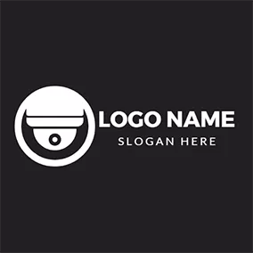 Monitor Logo Circle Surveillance Camera Monitor logo design