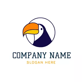 Toucan Logo Circle Toucan Head Emblem logo design