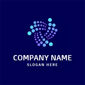 金融 & 保險Logo Circle Twirl Information Cryptocurrency logo design