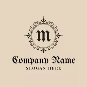 Letter Logo Classic Golden Letter M logo design