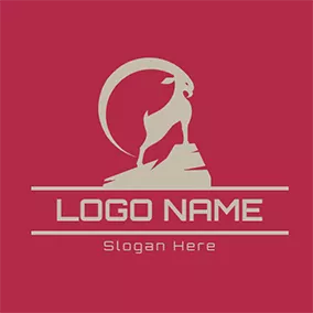 山羊 Logo Cliff and Strong Goat logo design