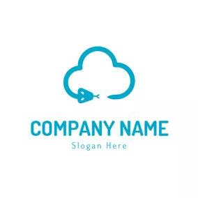 Snake Logo Cloud and Snake Icon logo design