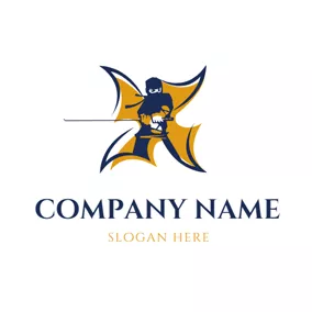 Ninja Logo Coat Armor and Ninja logo design