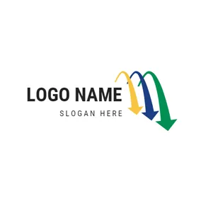 Arch Logo Colorful Arrow and Arch logo design