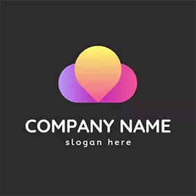 Balloon Logo Colorful Balloon and Abstract Cloud logo design