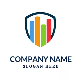Graph Logo Colorful Bar Graph logo design