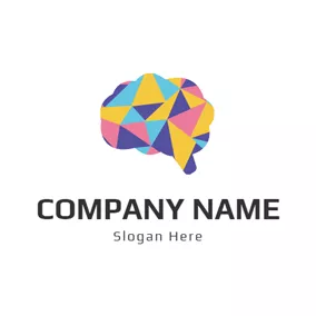 Genius Logo Colorful Brain Icon logo design