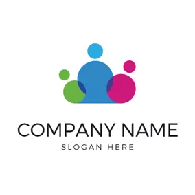 Logótipo Nuvem Colorful Circle and Cloud logo design