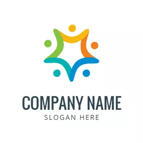 Children & Childcare Logo Colorful Circle and Star logo design