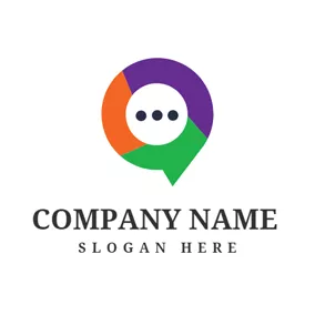 Message Logo Colorful Dialog Box logo design