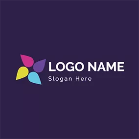 圆形Logo Colorful Drop and Round logo design
