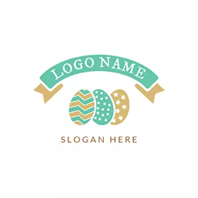 蛋logo Colorful Easter Egg Icon logo design
