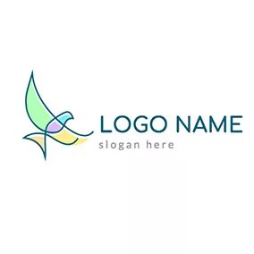 Dove Logo Colorful Flying Peace Dove logo design