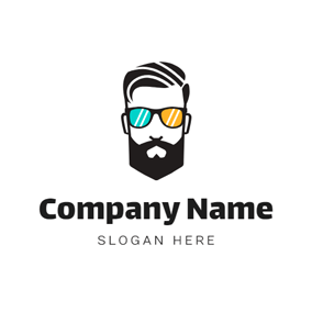 Glass man logo design