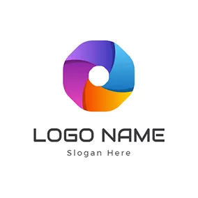 Abstract Logo Colorful Gradient Circle Round logo design