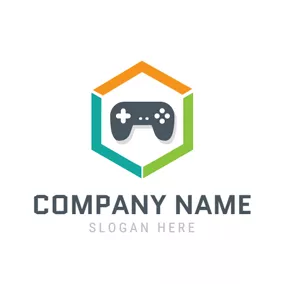 Gaming - Colorful Hexagon & Gamepad logo design