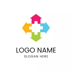 Non-profit Logo Colorful House and Community logo design