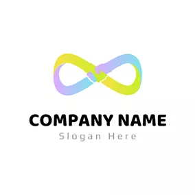 Life Logo Colorful Knot and Shake Hand logo design
