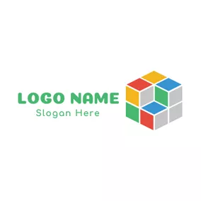 Gaming - Colorful Rubik Cube logo design