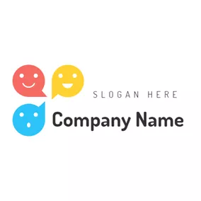 Emoji Logo Colorful Smile Face logo design