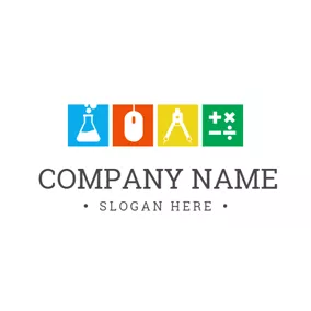 STEM Logo Colorful Square and Stem Symbol logo design