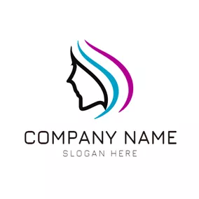 Hair Stylist Logo Colourful and Short Hair logo design