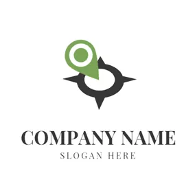 GPS Logo Compass and Gps Location logo design
