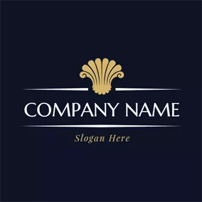 Abstract Logo Concept Yellow Shell logo design