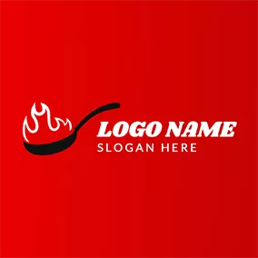 Menu Logo Cooking Pan Icon logo design