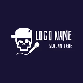 Art - Cool Singer  & Microphone logo design