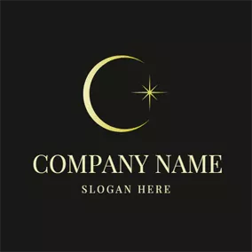 Eclipse Logo Covered Sun and Shining Spot logo design