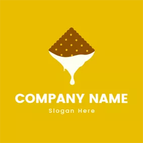 Bakery Logo Cream and Brown Cookies logo design