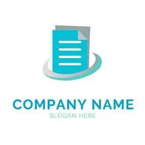 Report Logo Creative Circle Document Report logo design